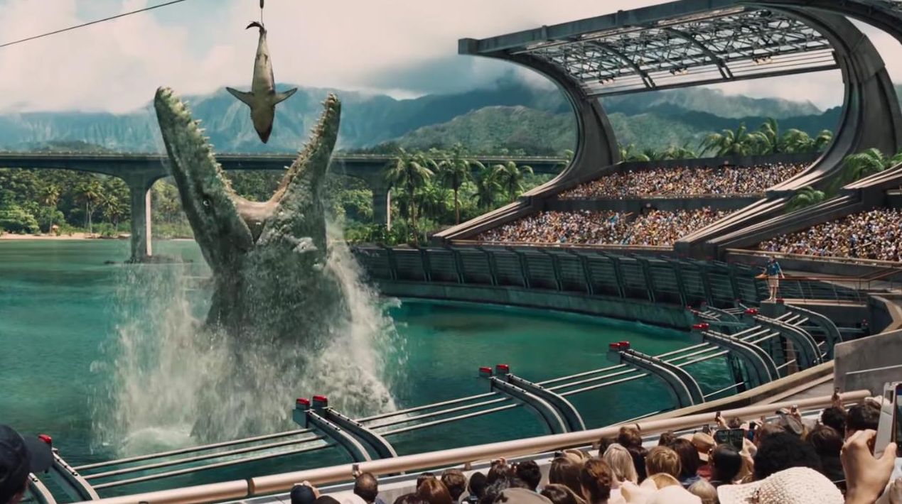 The big fish eats the little one in Jurassic World, and in C