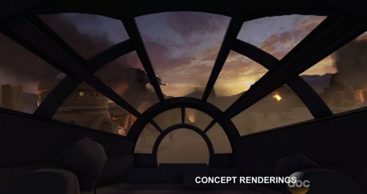 Concept art from the new Millennium Falcon Attraction at Wal