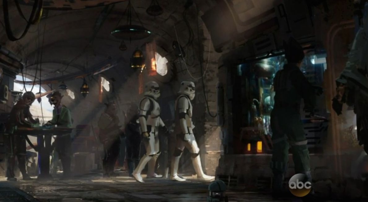 Inside the Cantina, you may see a couple Stormtroopers